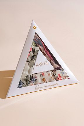 روسری زرشکی پلی استر JAWEL - کد 861661796