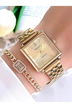 ساعت مچی زرد زنانه 26-30 میلی متر Ferrucci - کد 866580932
