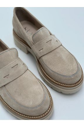 کفش کژوال بژ زنانه چرم خالص Klay Shoes - کد 865965027