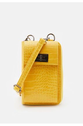 کیف پورتفوی و کلاچ زرد زنانه پارچه ای Bagorama - کد 204040095