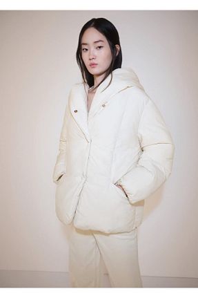 کاپشن سفید زنانه رگولار MANGO - کد 865811783