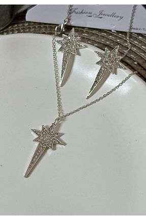 گردنبند جواهر زنانه استیل ضد زنگ mos&more - کد 865816645