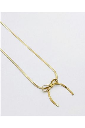 گردنبند استیل ( فولاد ) طلائی زنانه استیل (فولاد) Home - کد 865818572