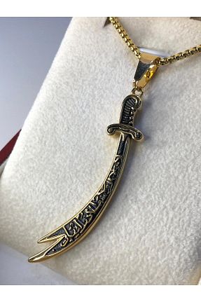 گردنبند استیل ( فولاد ) زرد زنانه استیل ضد زنگ vogutima - کد 865848924