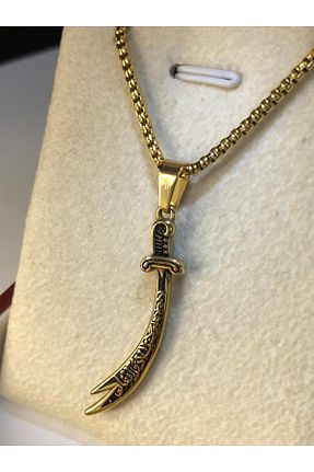 گردنبند استیل ( فولاد ) زرد زنانه استیل ضد زنگ vogutima - کد 866959308