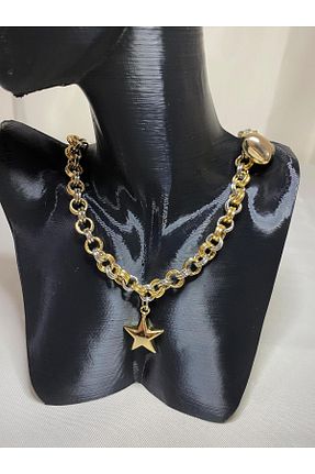 گردنبند جواهر طلائی زنانه برنجی JOJ ACCESUARES - کد 865877712