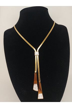 گردنبند استیل ( فولاد ) طلائی زنانه استیل ضد زنگ Romea - کد 865949087