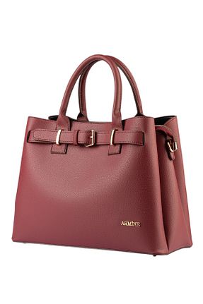 کیف دوشی زرشکی زنانه چرم مصنوعی Armine - کد 865954793