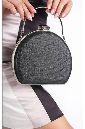 کیف مجلسی مشکی زنانه پارچه ای eflanmoda - کد 863898782