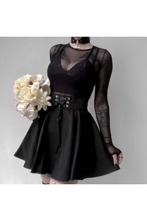 دامن مشکی زنانه پنبه ای DarkellaStore - کد 797719425