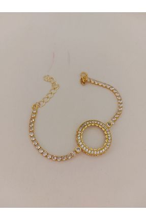 دستبند استیل (فولاد) طلائی زنانه سنگ Romea - کد 865964512