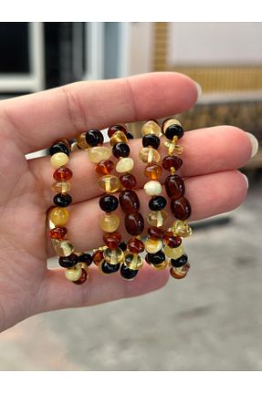 دستبند جواهر رنگی بچه گانه سنگ طبیعی KEHRİBAREVİ KARAMAN - کد 711109695