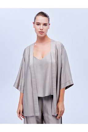 ست لباس راحتی طوسی زنانه ساده BONJOUR MADAME - کد 865966483
