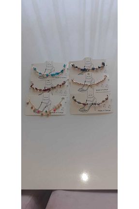خلخال جواهر سرمه ای زنانه سنگ طبیعی Takı Aşkı - کد 865969541