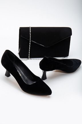 کفش استایلیتو مشکی پاشنه نازک Akçetin Moda - کد 866190783