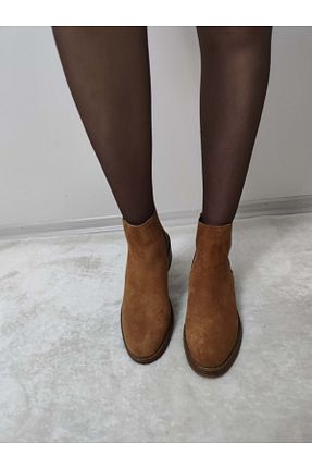 بوت / نیم بوت قهوه ای زنانه چرم خالص ÇİĞDEM KUNDURA - کد 803724810