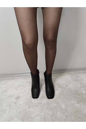 بوت / نیم بوت مشکی زنانه چرم مصنوعی ÇİĞDEM KUNDURA - کد 802972903