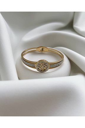 دستبند استیل (فولاد) طلائی زنانه استیل (فولاد) minnejewelry - کد 865990182