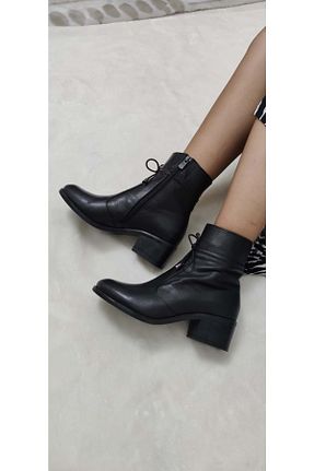 بوت / نیم بوت مشکی زنانه پاشنه تخت ÇİĞDEM KUNDURA - کد 375631605