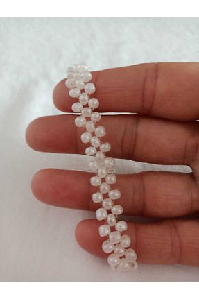 دستبند مروارید سفید مروارید فرهنگی GUNESSAH AKSESUAR - کد 866209100