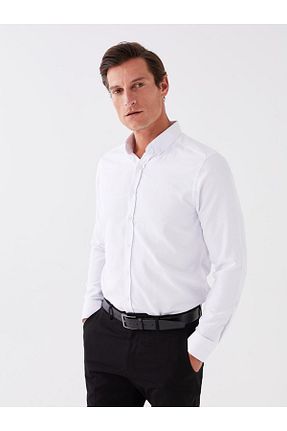 پیراهن سفید مردانه اسلیم فیت LC Waikiki - کد 866209557