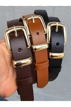 کمربند مشکی زنانه چرم خالص Kemerix - کد 866002354