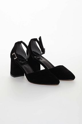 کفش پاشنه بلند کلاسیک مشکی زنانه چرم مصنوعی GULT - کد 97873215