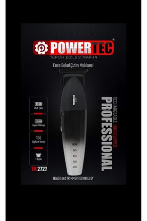 ماشین اصلاح صورت مشکی Kablosuz Powertec - کد 823426279