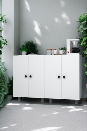 کابینت چند منظوره سفید Suntalam Yeni Vitrin - کد 866286416