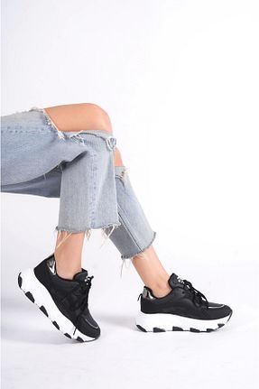 کفش اسنیکر مشکی زنانه بند دار CAMOLLA - کد 850438881