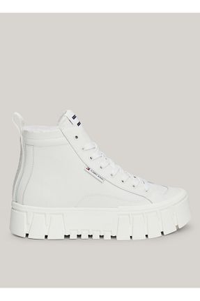 کفش اسنیکر طلائی زنانه بند دار Tommy Hilfiger - کد 866106501