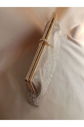 کیف مجلسی طلائی زنانه پارچه ای Gül Karatekin - کد 858333260
