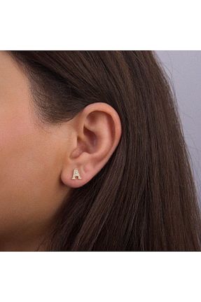 گوشواره طلا زرد زنانه 14 عیار GOLDKUPE - کد 801761723