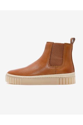 بوت / نیم بوت قهوه ای زنانه پاشنه تخت CLARKS - کد 866160764