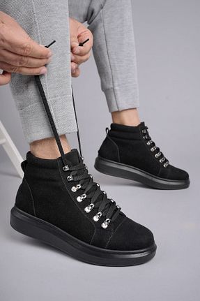 بوت / نیم بوت مشکی مردانه چرم مصنوعی MEVESE - کد 866172713