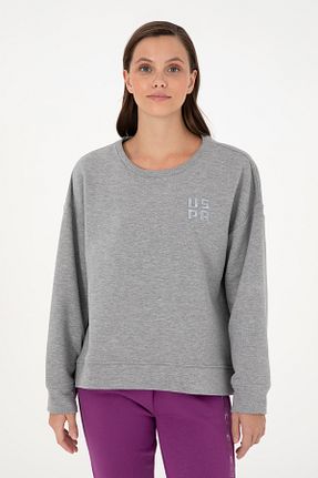 سوئیشرت طوسی زنانه ساده U.S. Polo Assn. - کد 866199252