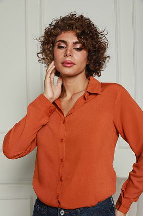 پیراهن قهوه ای زنانه رگولار Butik - کد 867247764