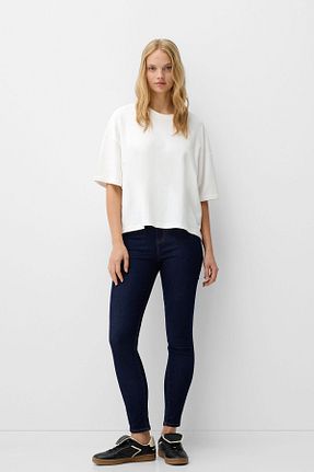 شلوار جین آبی زنانه رگولار Bershka - کد 866219850