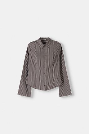 پیراهن قهوه ای زنانه رگولار Bershka - کد 873036888