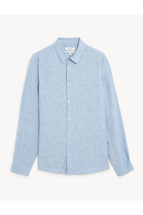 پیراهن آبی مردانه رگولار Marks & Spencer - کد 666321842