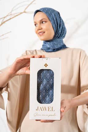 روسری سرمه ای پلی استر JAWEL - کد 866294862