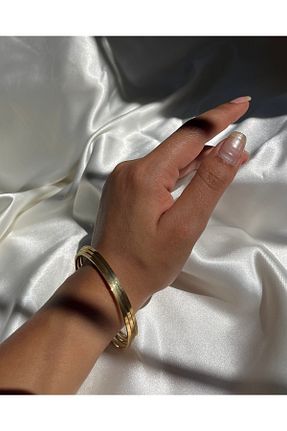 دستبند استیل (فولاد) طلائی زنانه استیل (فولاد) FİGENİN TAKI DÜKKANI - کد 866282194