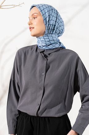روسری آبی پلی استر JAWEL - کد 866295181