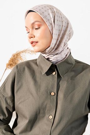 روسری قهوه ای پلی استر JAWEL - کد 866300638