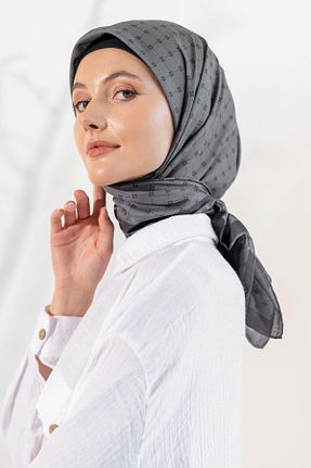 روسری طوسی پلی استر JAWEL - کد 866300613