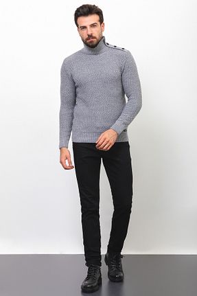 پلیور سرمه ای مردانه طرح دار Mcr - کد 322426519