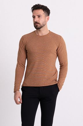 پلیور قهوه ای مردانه اسلیم فیت Mcr - کد 101860624