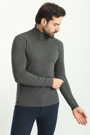 پلیور طوسی مردانه ساده Mcr - کد 637239013