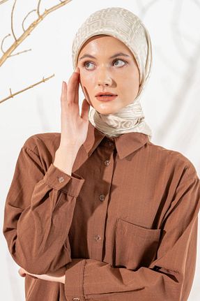 روسری بژ پلی استر JAWEL - کد 866315104