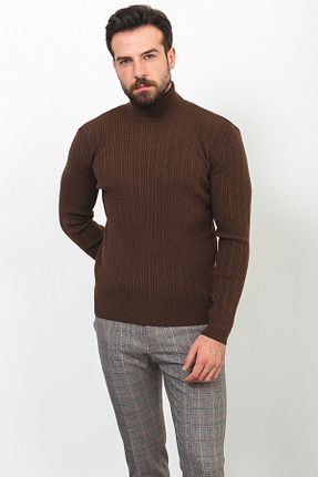 پلیور قهوه ای مردانه Saç Örgü Mcr - کد 322429492